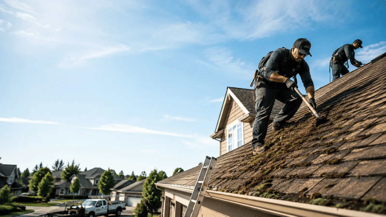 Roof Moss Removal in Pinckney, MI near me